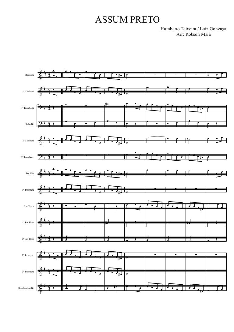 assum preto partitura